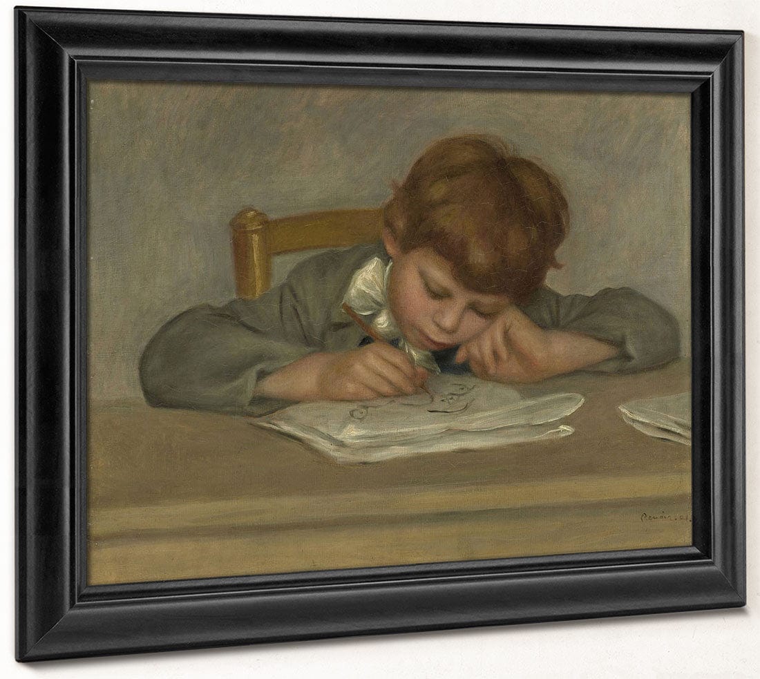 The Artist's Son, Jean Drawing (Jean Renoir Dessinart) By Pierre Auguste Renoir Fine Art Print 2