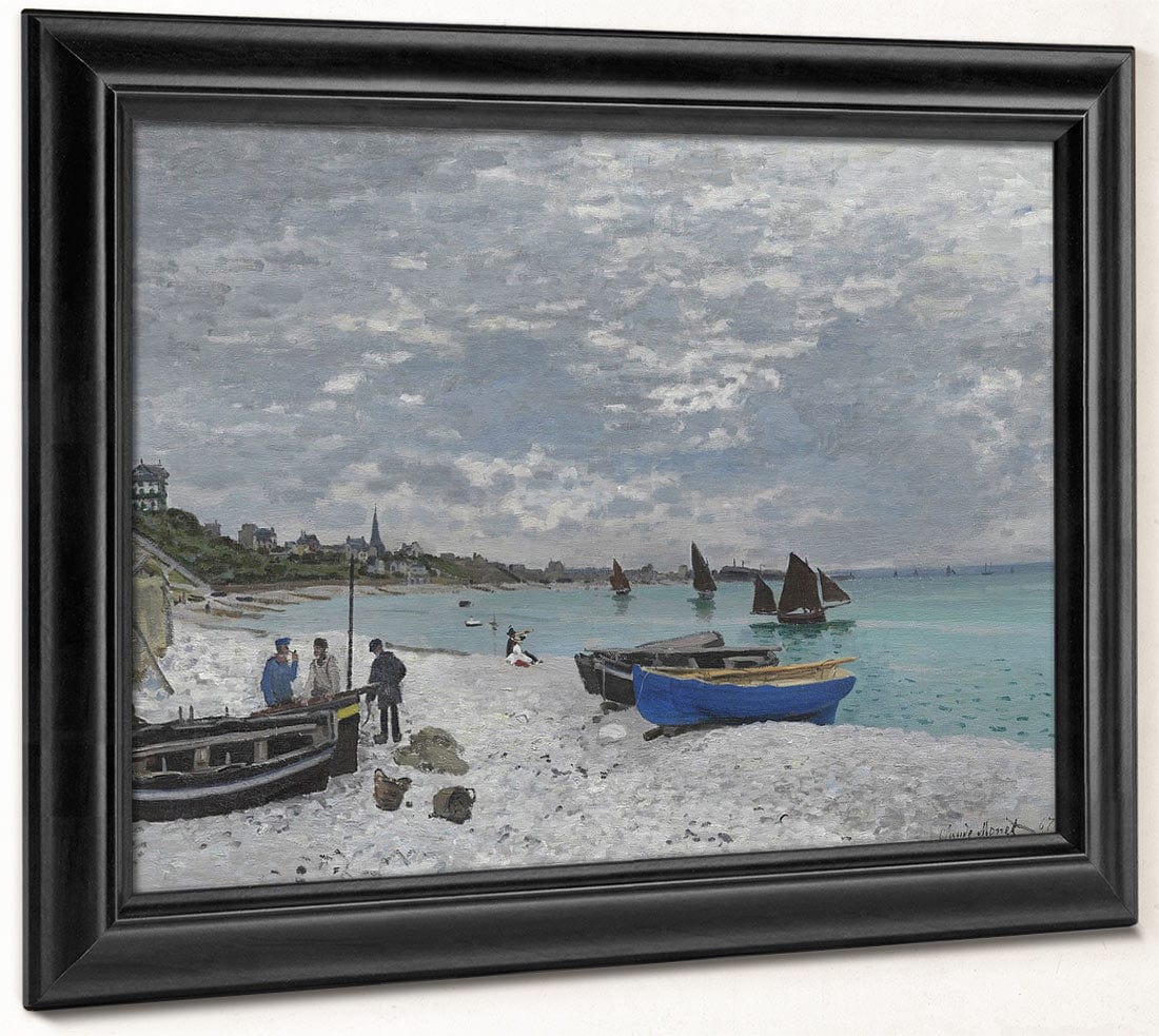 The Beach At Sainte Adresse By Claude Monet Fine Art Print 2