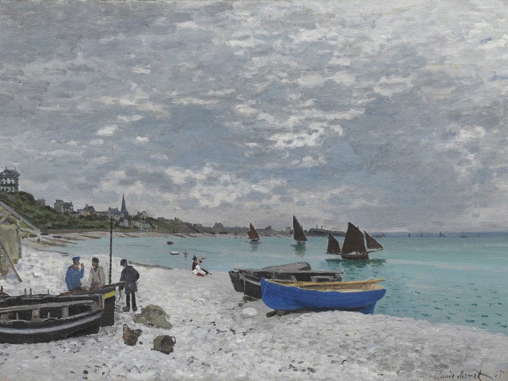 The Beach At Sainte Adresse By Claude Monet Fine Art Print 2