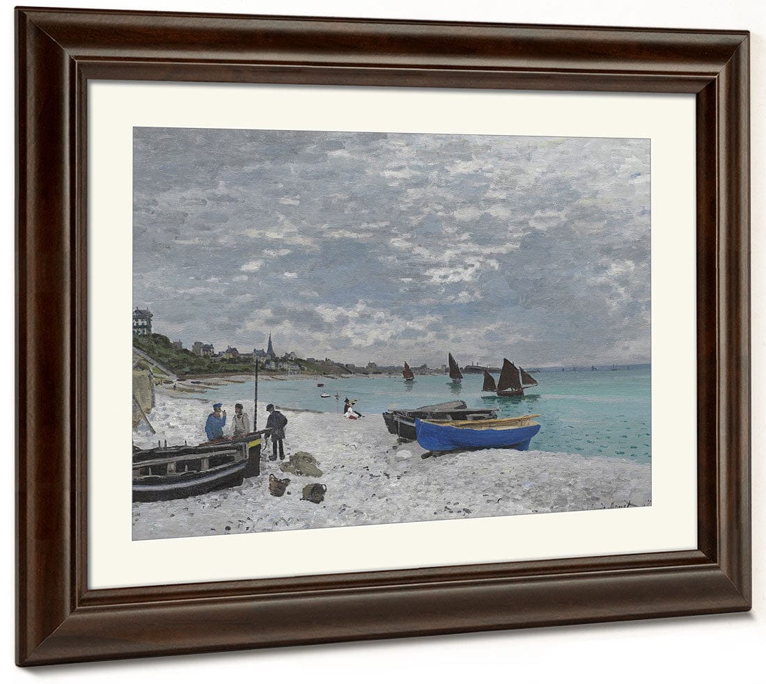 The Beach At Sainte Adresse By Claude Monet Fine Art Print 2