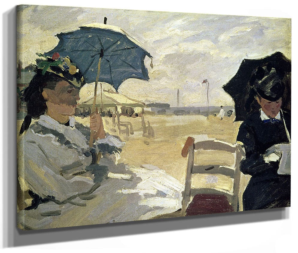 The Beach At Trouville By Claude Monet Fine Art Print 2