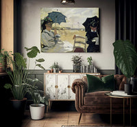 The Beach At Trouville By Claude Monet Fine Art Print 2