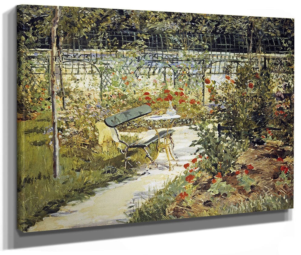 The Bench, The Garden At Versailles 1 By Edouard Manet Fine Art Print 2