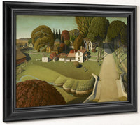 The Birthplace Of Herbert Hoover, West Branch, Iowa By Grant Wood Fine Art Print 2