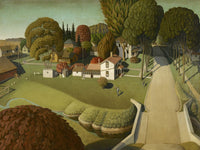 The Birthplace Of Herbert Hoover, West Branch, Iowa By Grant Wood Fine Art Print 2