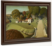 The Birthplace Of Herbert Hoover, West Branch, Iowa By Grant Wood Fine Art Print 2