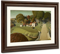 The Birthplace Of Herbert Hoover, West Branch, Iowa By Grant Wood Fine Art Print 2