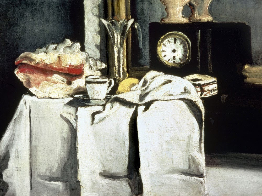 The Black Marble Clock By Paul Cezanne Fine Art Print 2
