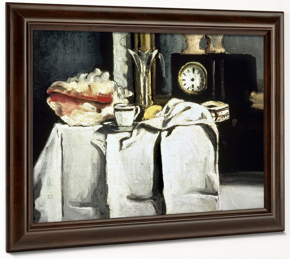 The Black Marble Clock By Paul Cezanne Fine Art Print 2
