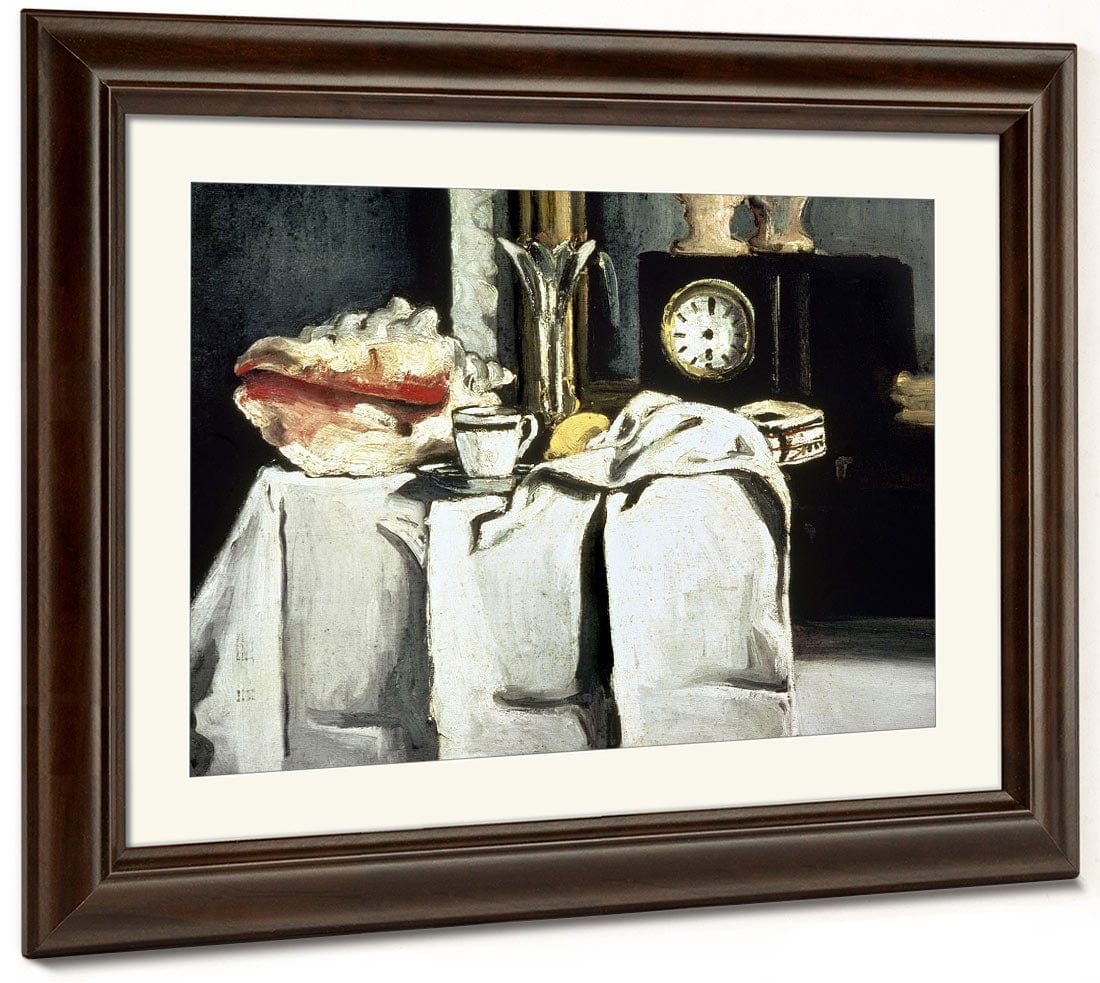 The Black Marble Clock By Paul Cezanne Fine Art Print 2