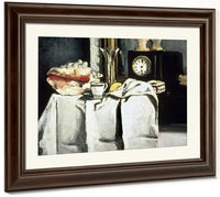The Black Marble Clock By Paul Cezanne Fine Art Print 2