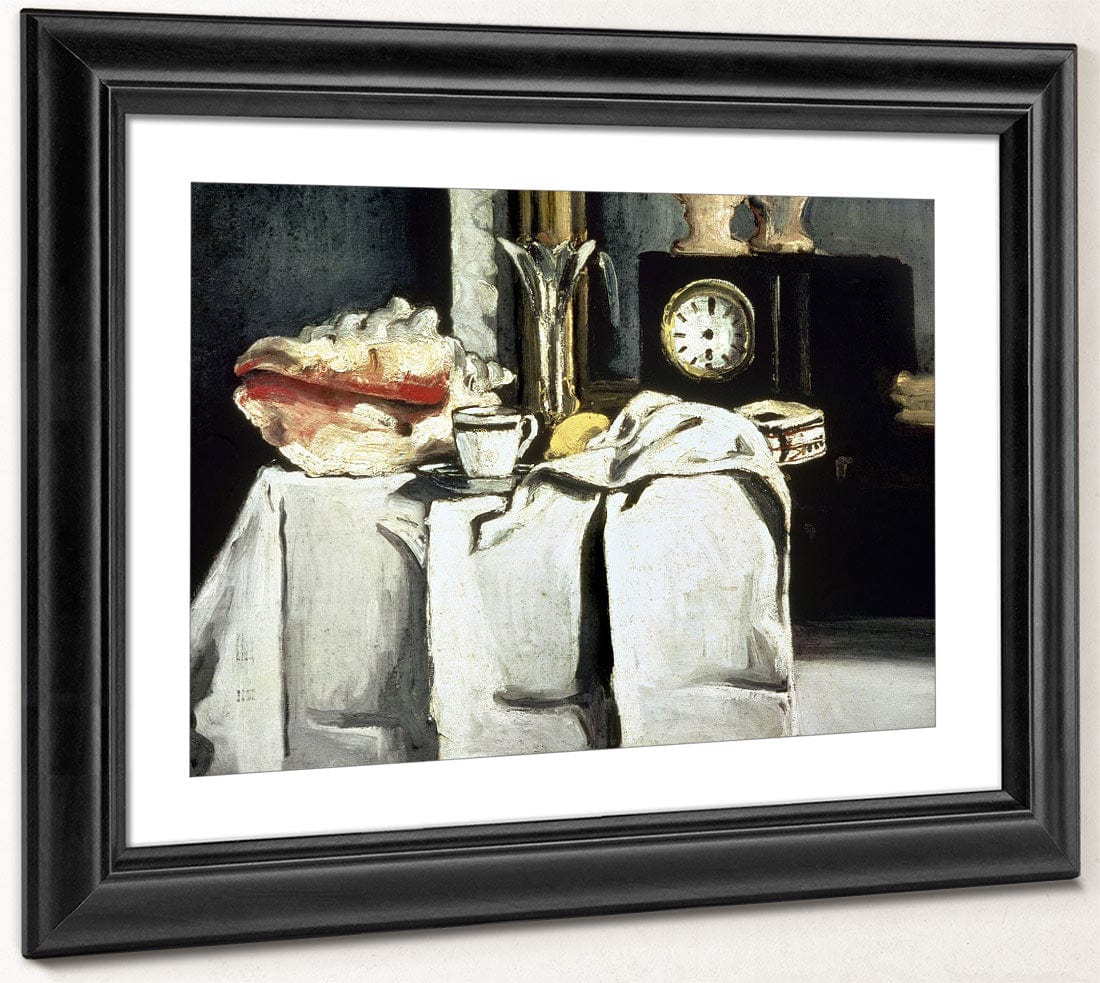 The Black Marble Clock By Paul Cezanne Fine Art Print 2