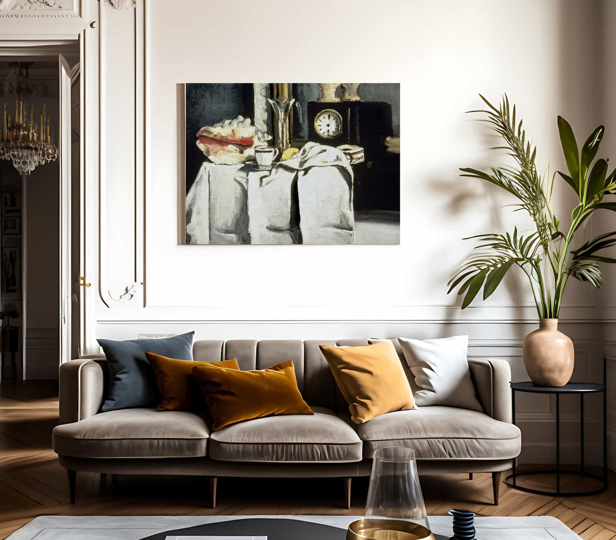 The Black Marble Clock By Paul Cezanne Fine Art Print 2