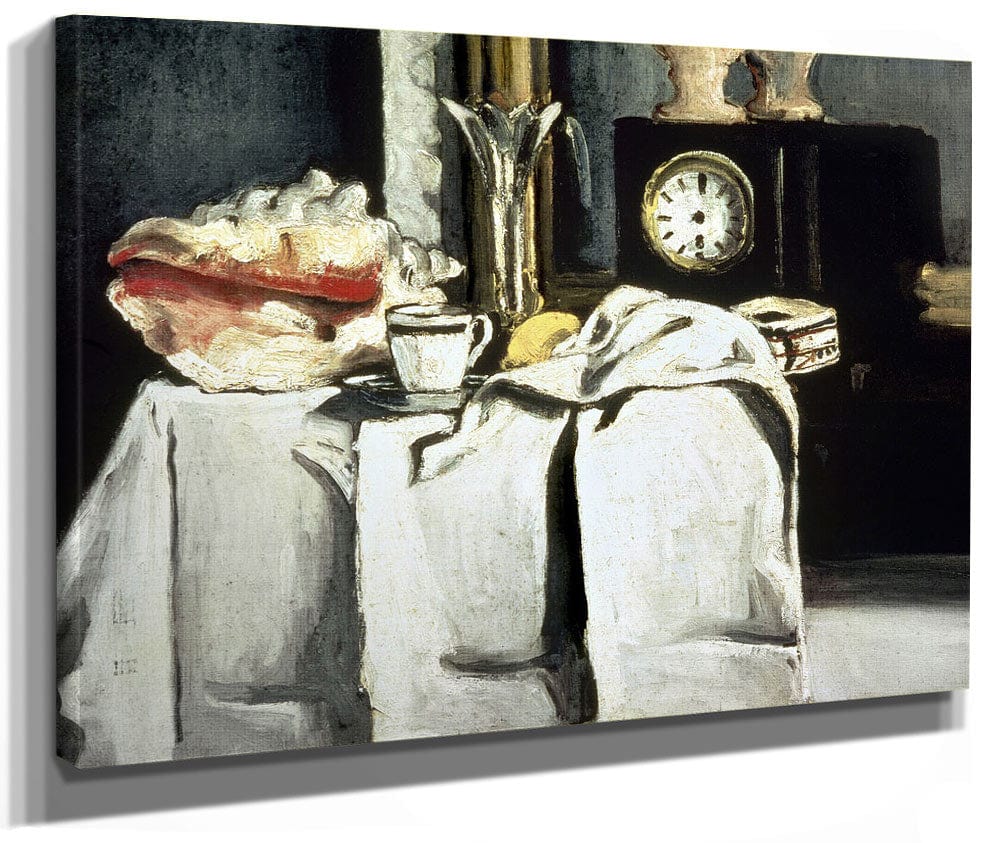 The Black Marble Clock By Paul Cezanne Fine Art Print 2