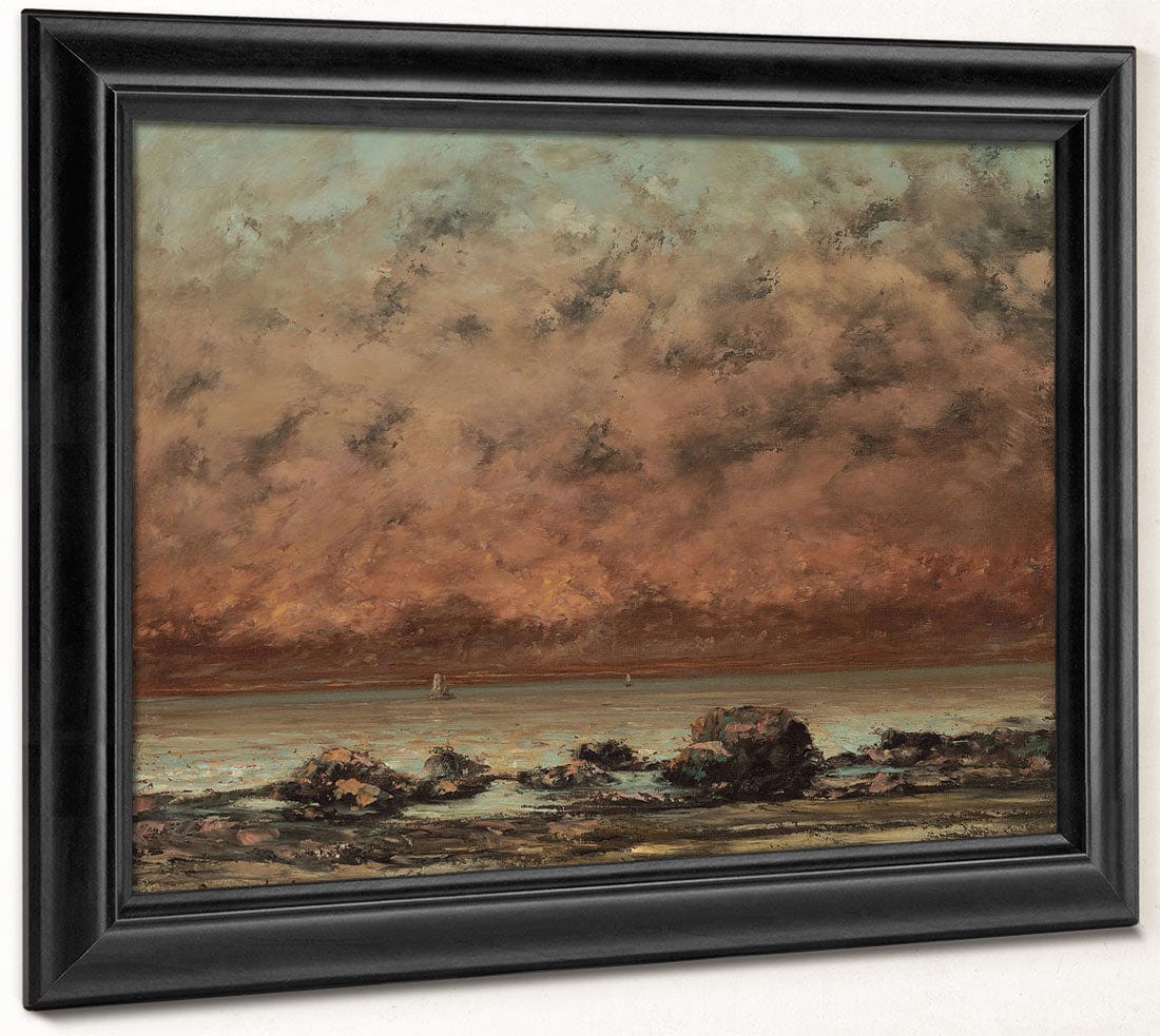 The Black Rocks At Trouville By Jean Desire Gustave Courbet Fine Art Print 2