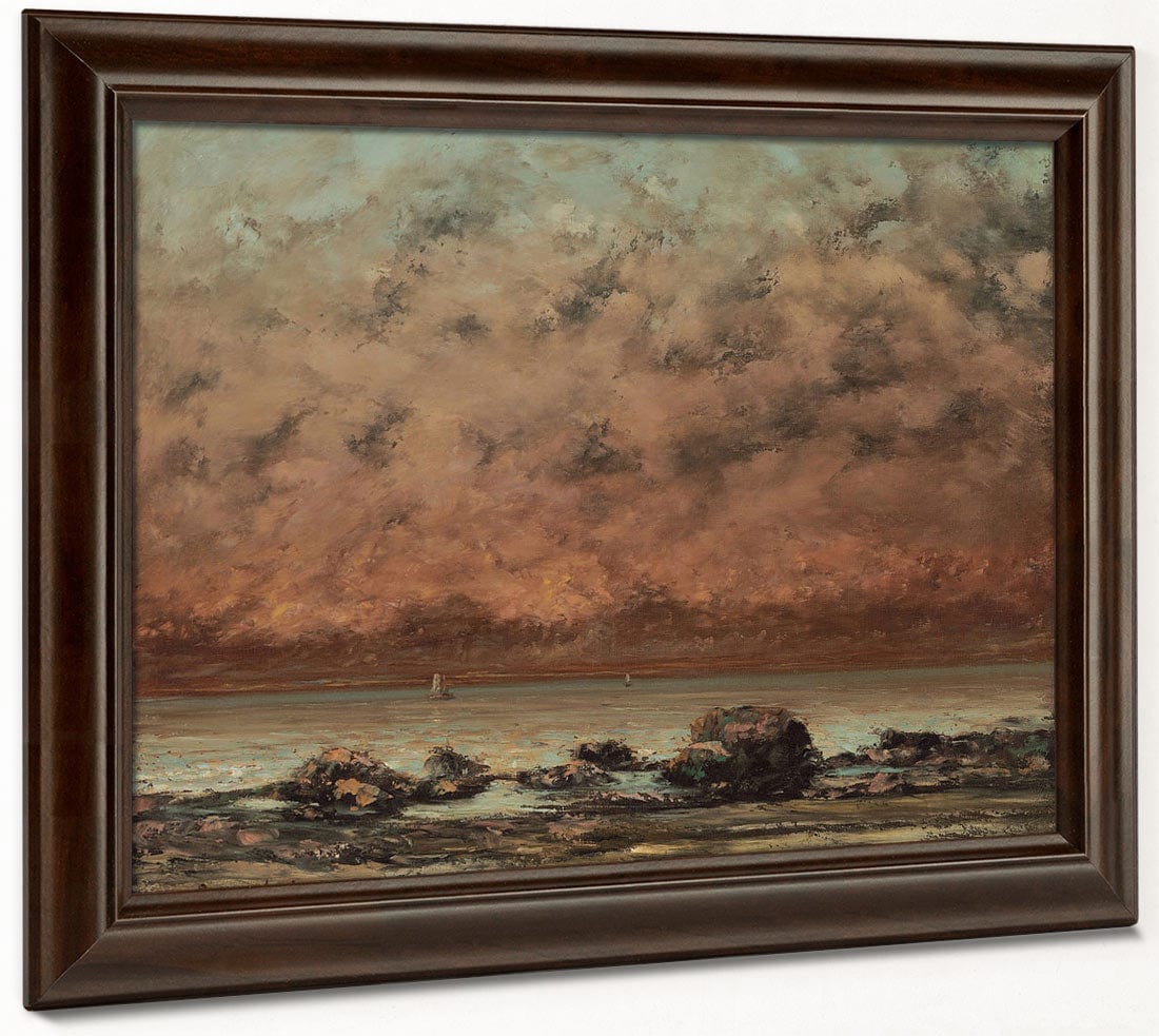 The Black Rocks At Trouville By Jean Desire Gustave Courbet Fine Art Print 2