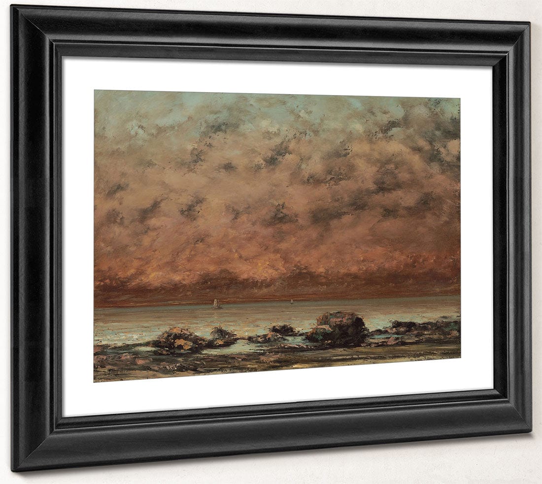 The Black Rocks At Trouville By Jean Desire Gustave Courbet Fine Art Print 2