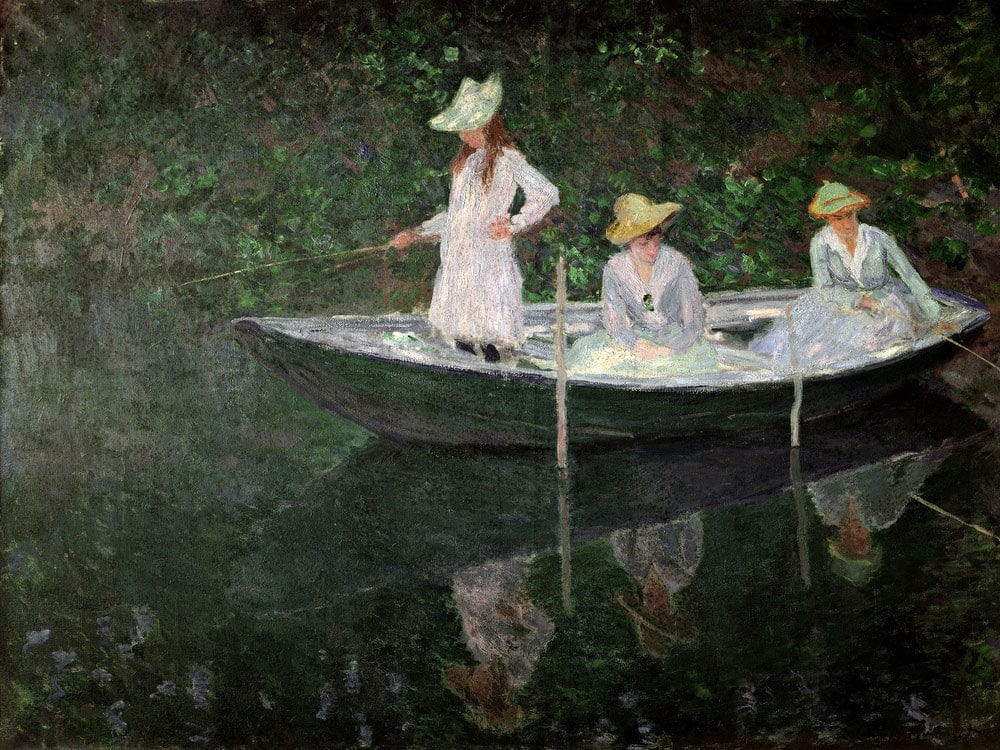 The Boat At Giverny By Claude Monet Fine Art Print 2