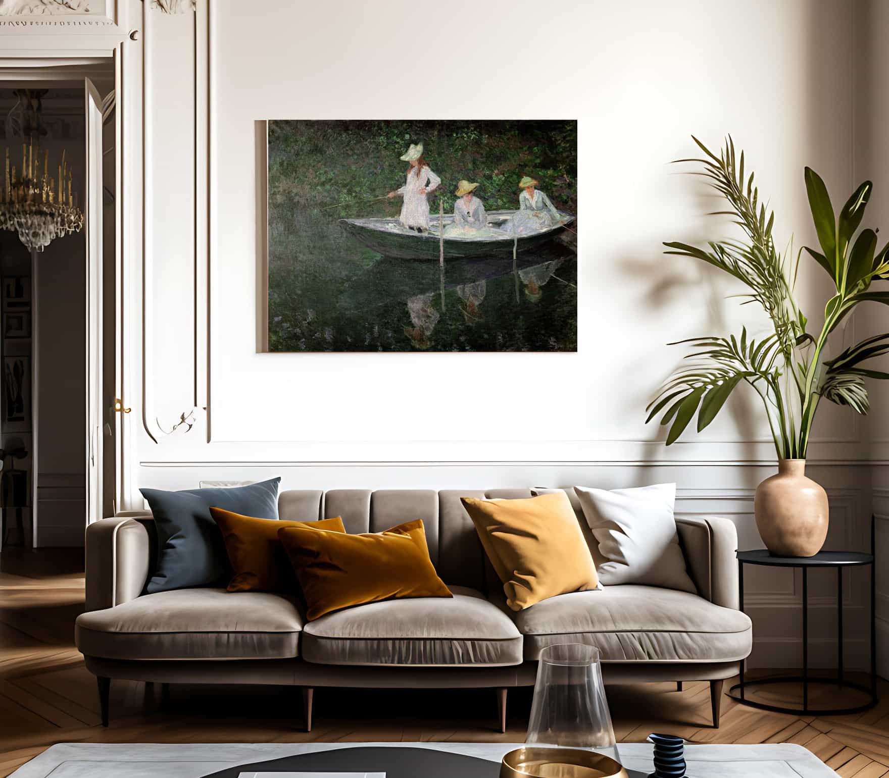 The Boat At Giverny By Claude Monet Fine Art Print 2