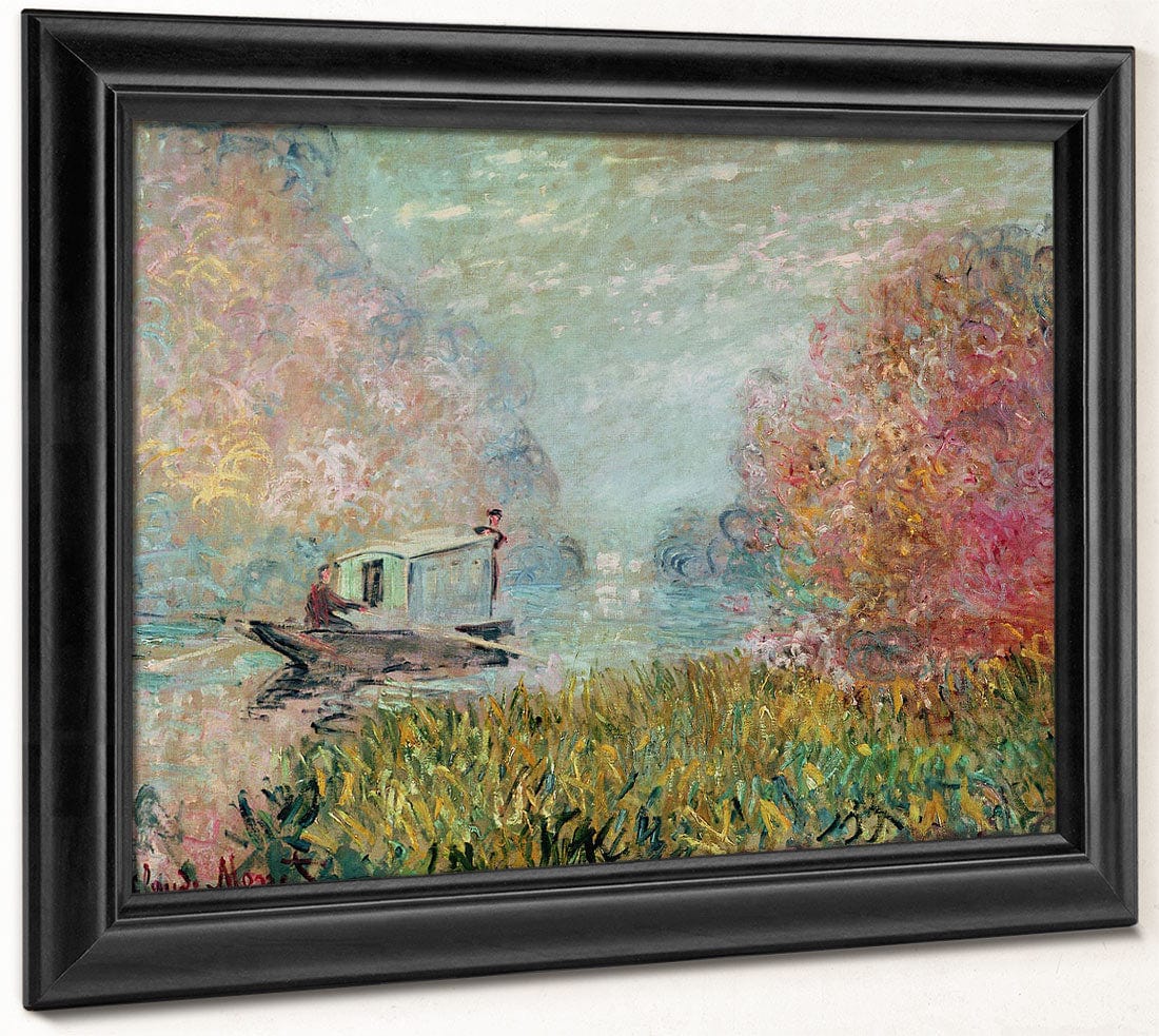 The Boat Studio On The Seine By Claude Monet Fine Art Print 2