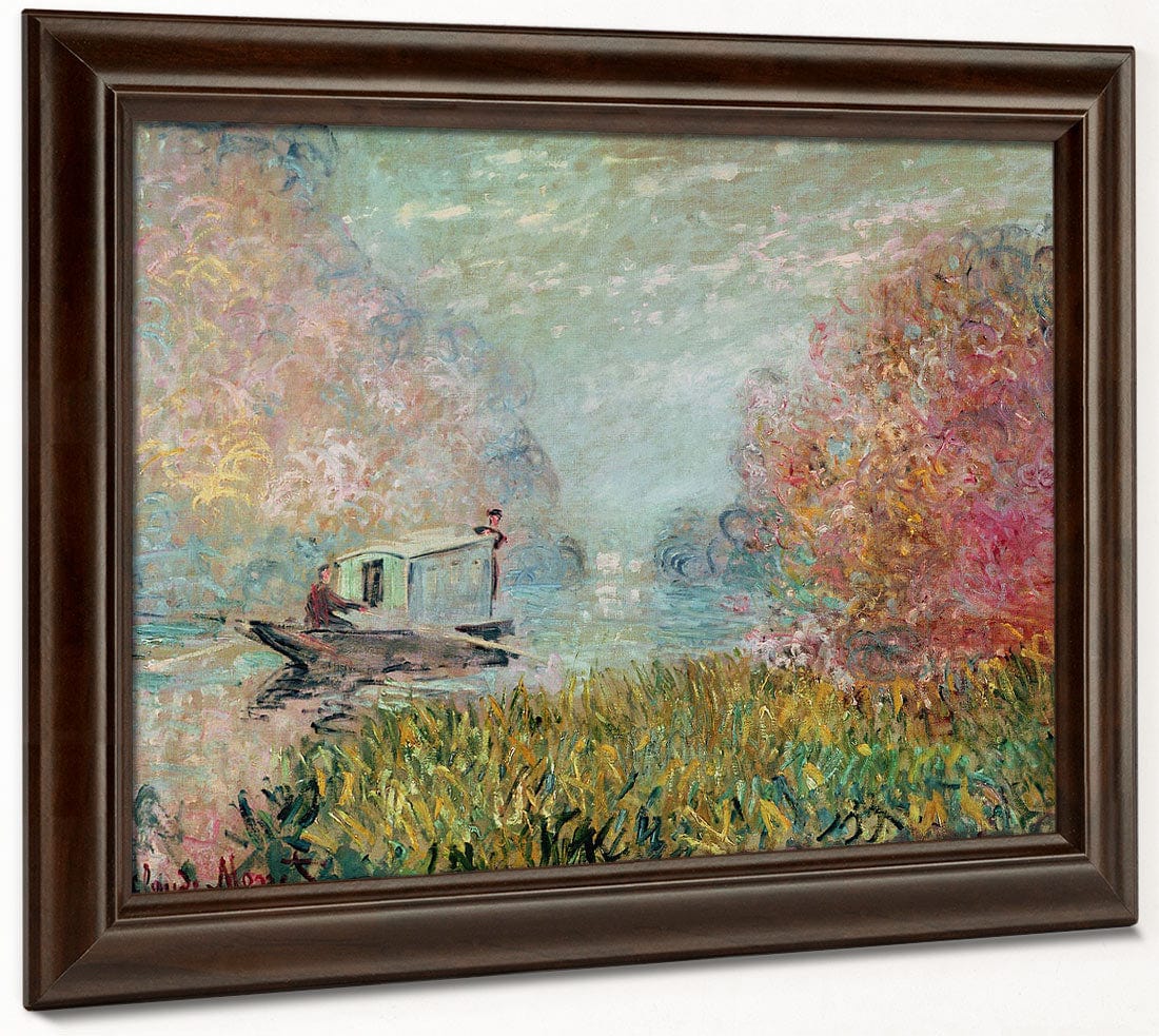 The Boat Studio On The Seine By Claude Monet Fine Art Print 2