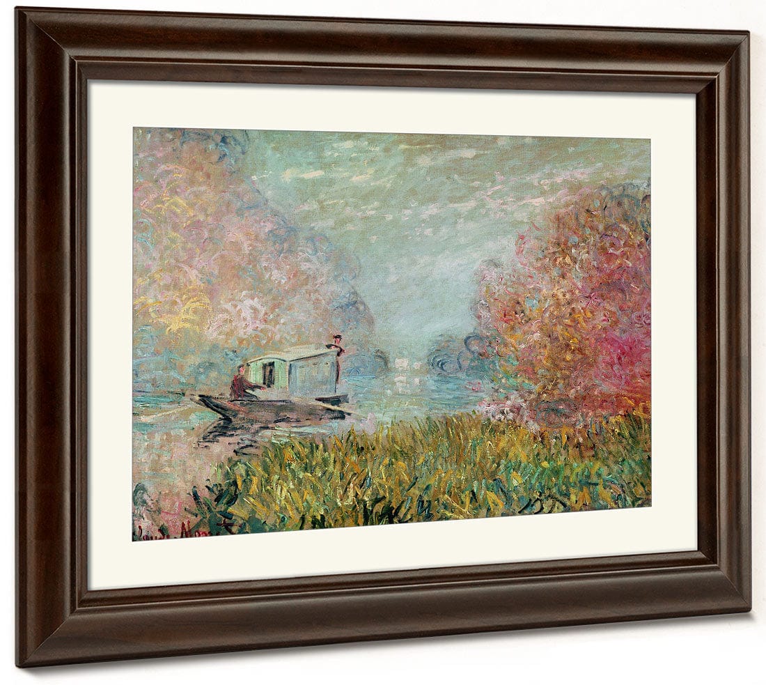 The Boat Studio On The Seine By Claude Monet Fine Art Print 2