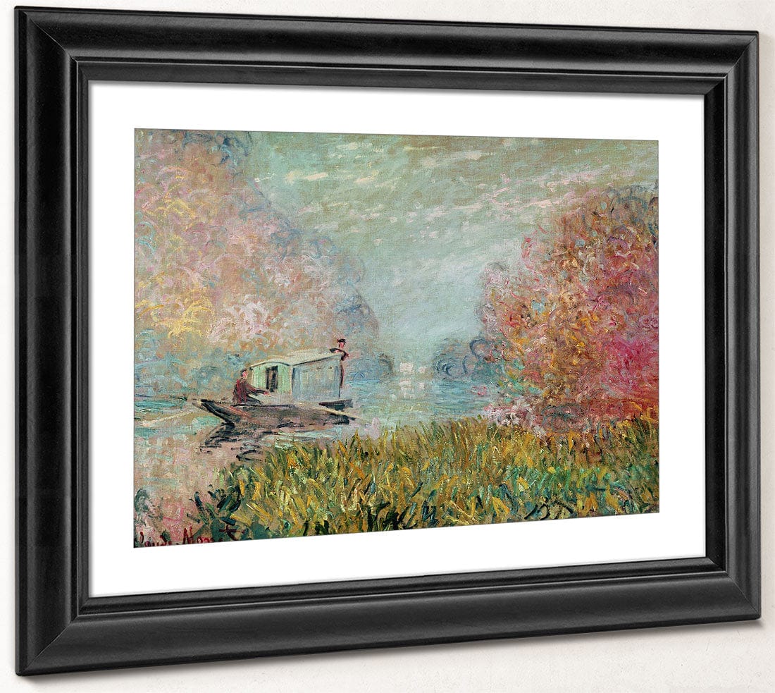 The Boat Studio On The Seine By Claude Monet Fine Art Print 2