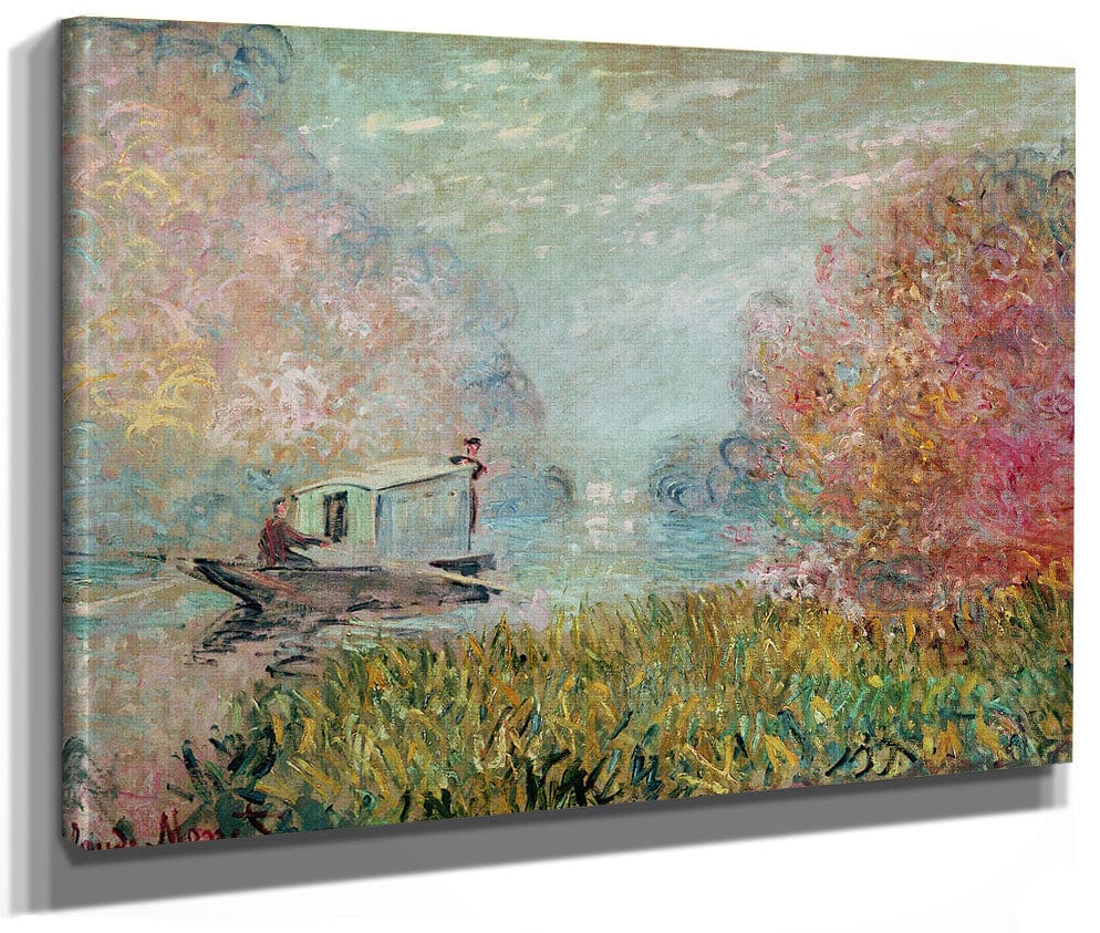 The Boat Studio On The Seine By Claude Monet Fine Art Print 2