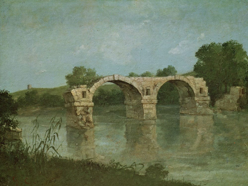The Bridge At Ambrussum By Jean Desire Gustave Courbet Fine Art Print 2