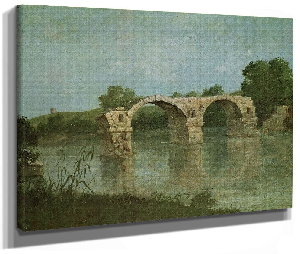 The Bridge At Ambrussum By Jean Desire Gustave Courbet Fine Art Print 2