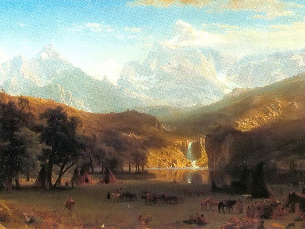 The By Rocky By Mountains By Landers By Peak By Albert By Bierstadt Fine Art Print 2