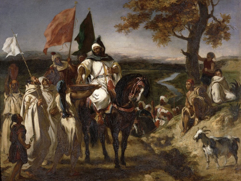 The Caid, Moroccan Chief By Ferdinand Victor Eugene Delacroix Fine Art Print 2
