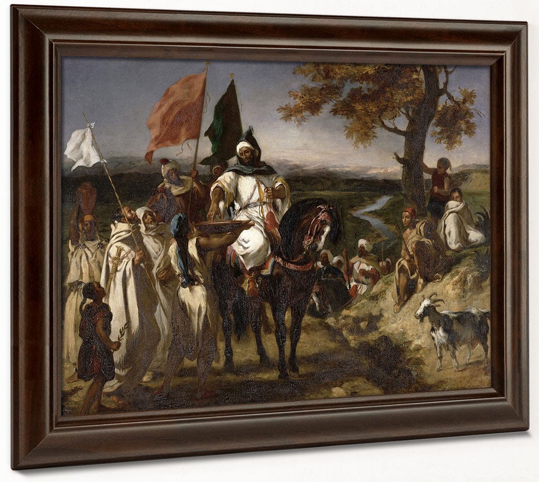 The Caid, Moroccan Chief By Ferdinand Victor Eugene Delacroix Fine Art Print 2