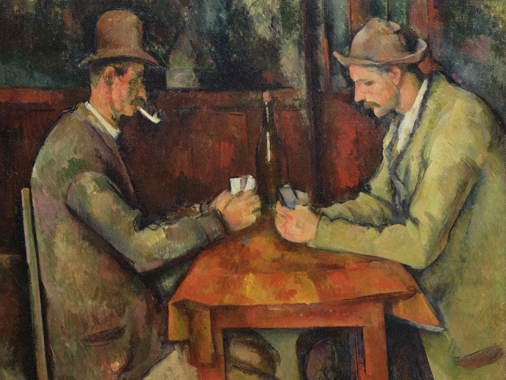 The Card Players By Paul Cezanne Fine Art Print 2