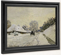 The Cart, Or Road Under Snow At Honfleur By Claude Monet Fine Art Print 2