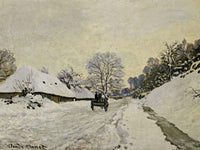 The Cart, Or Road Under Snow At Honfleur By Claude Monet Fine Art Print 2