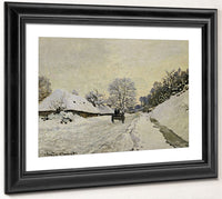 The Cart, Or Road Under Snow At Honfleur By Claude Monet Fine Art Print 2