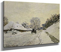The Cart, Or Road Under Snow At Honfleur By Claude Monet Fine Art Print 2
