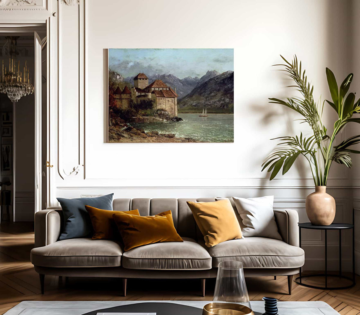The Chateau De Chillon By Jean Desire Gustave Courbet Fine Art Print 2
