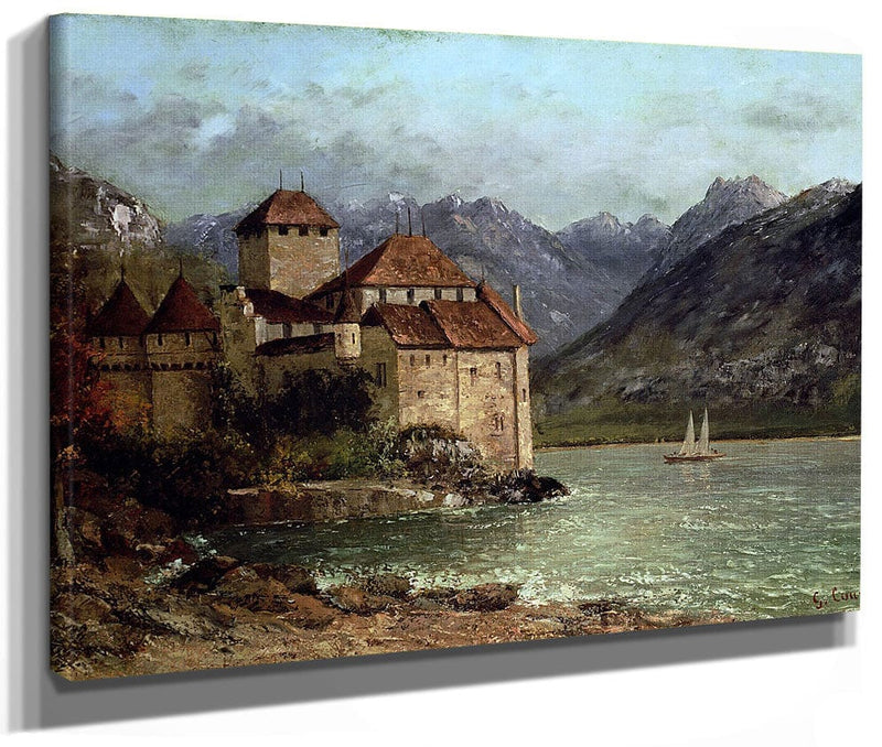 The Chateau De Chillon By Jean Desire Gustave Courbet Fine Art Print 2