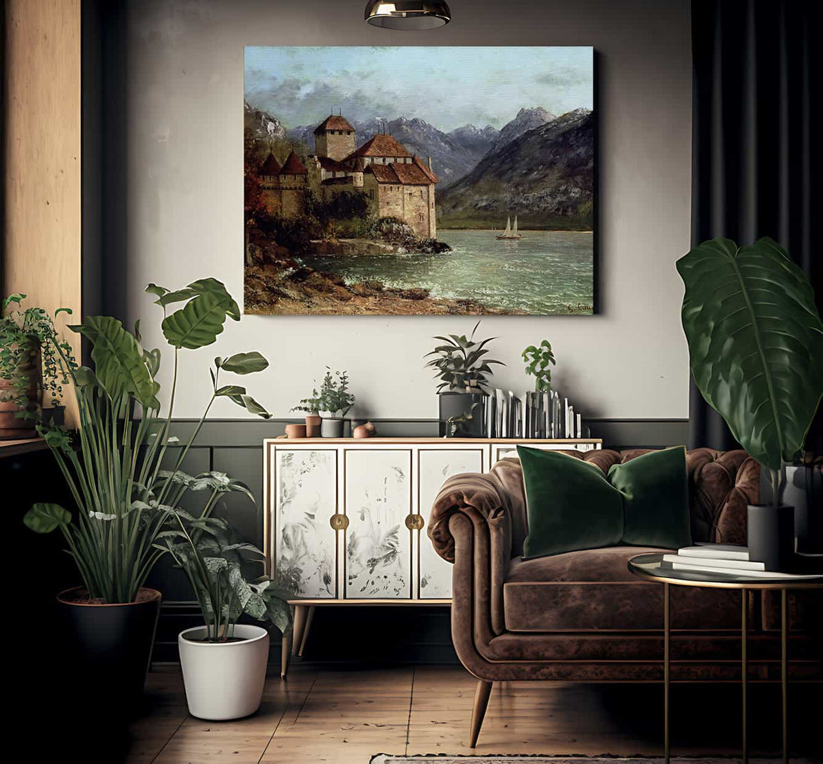 The Chateau De Chillon By Jean Desire Gustave Courbet Fine Art Print 2