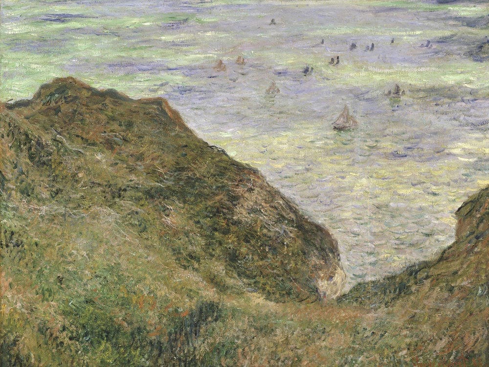 The Cliff At Pourville By Claude Monet Fine Art Print 2