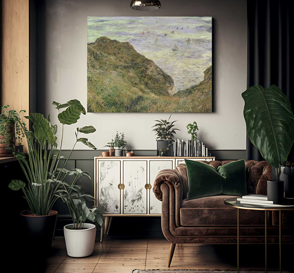 The Cliff At Pourville By Claude Monet Fine Art Print 2