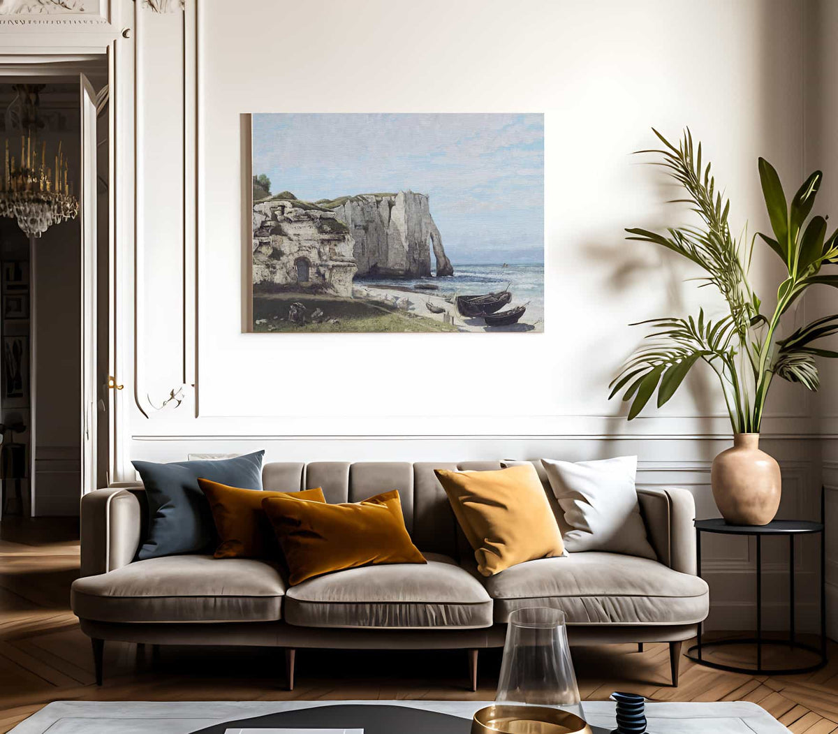 The Cliffs At Etretat After The Storm By Jean Desire Gustave Courbet Fine Art Print 2