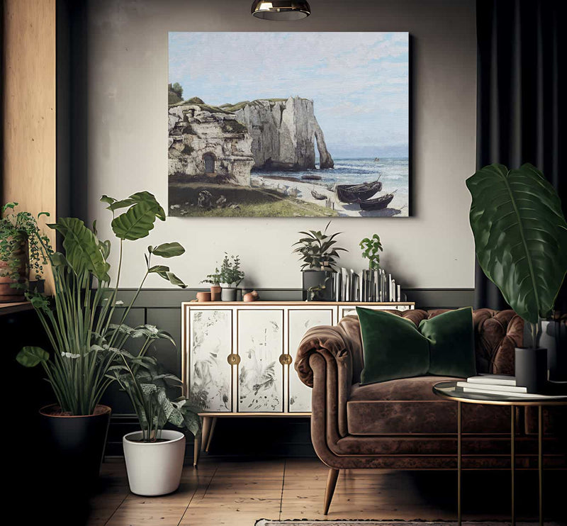 The Cliffs At Etretat After The Storm By Jean Desire Gustave Courbet Fine Art Print 2