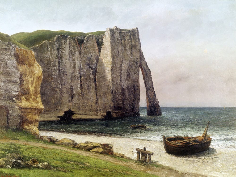 The Cliffs At Etretat By Jean Desire Gustave Courbet Fine Art Print 2