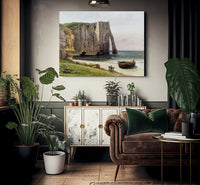 The Cliffs At Etretat By Jean Desire Gustave Courbet Fine Art Print 2