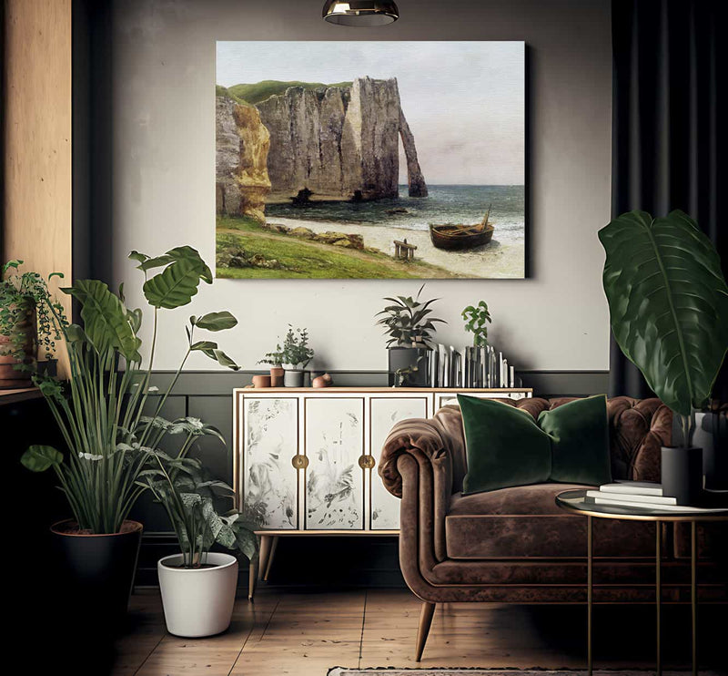 The Cliffs At Etretat By Jean Desire Gustave Courbet Fine Art Print 2