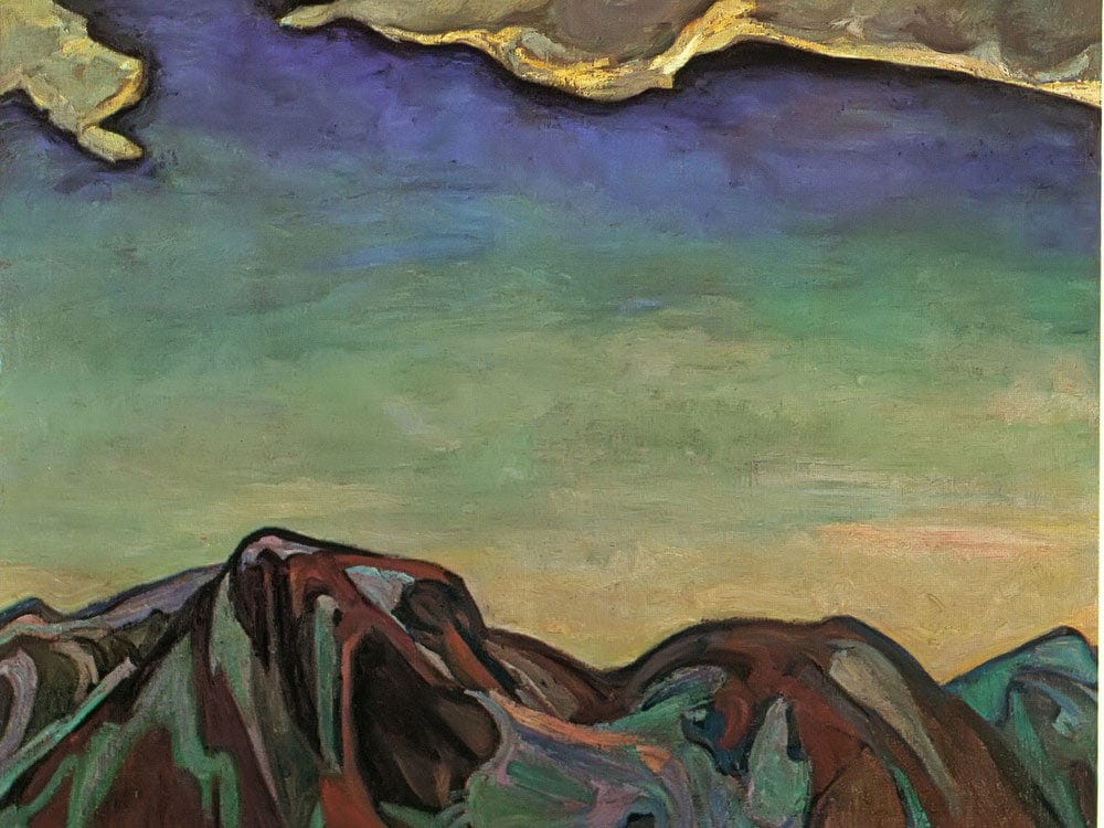 The Cloud Red Mountain By Fh Varley Fine Art Print 2