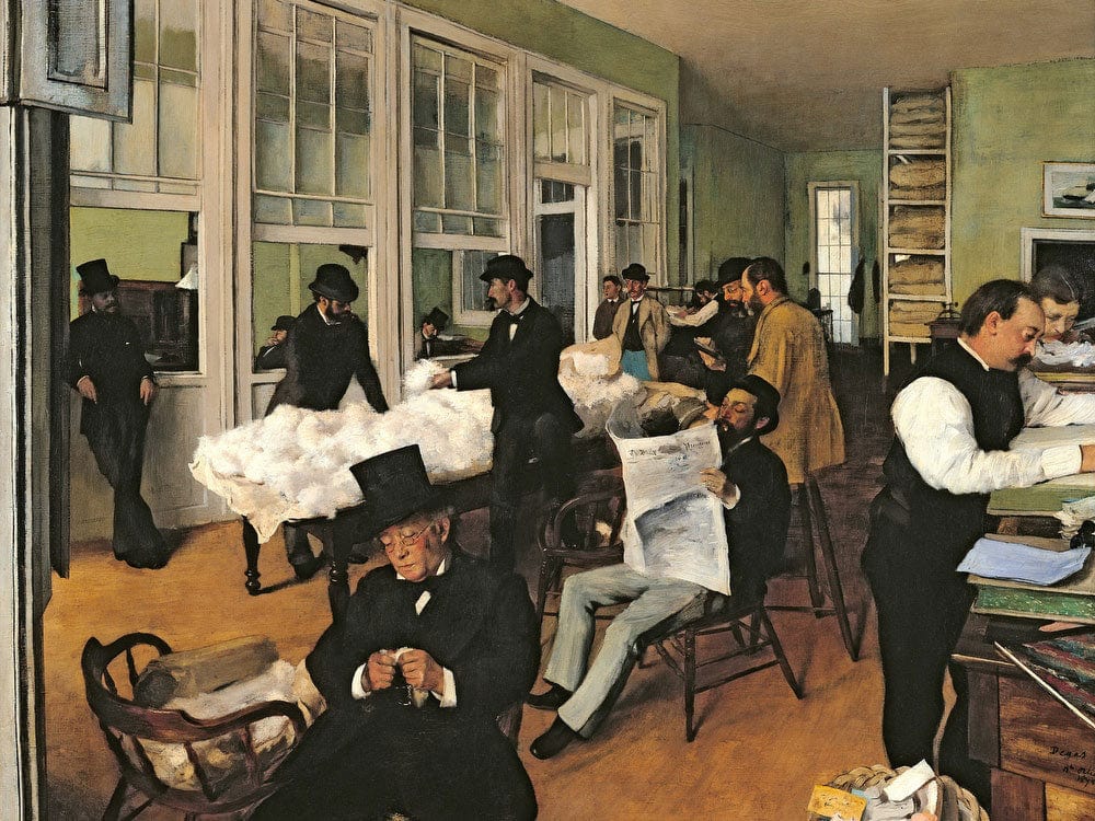 The Cotton Exchange, New Orleans By Edgar Degas Fine Art Print 2